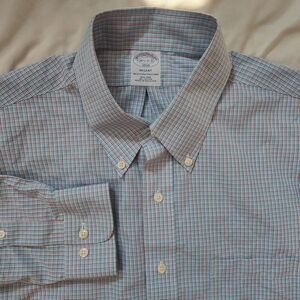 Brooks Brothers Men Size 16.5 2/3 Oxford Long Sleeve‎ Button Up Shirt